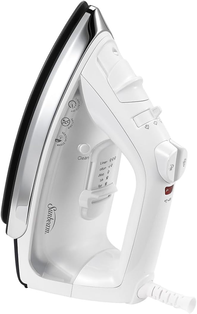 Sunbeam GCSBC Classic 1200 Watt Mid-size Anti-Drip Non-Stick Soleplate Iron Steam/Vertical Shot feature 8' 360-degree Swivel Cord GCSBCL-317-000 Auto Shut Off - Image 1